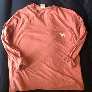 Pink love sleeve Top